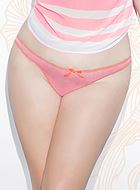 Crotchless panty with ruffle back, plus size